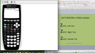 How to find the Z critical values in the calculator ti84 [upl. by Xaviera]