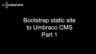 How to build a site with Umbraco  Part 1  Getting Started [upl. by Llewellyn958]