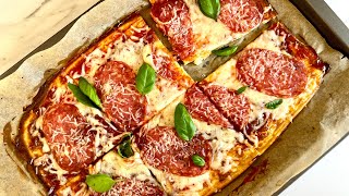 COTTAGE CHEESE FLATBREAD PIZZA Pepperoni Keto Pizza Cottage Cheese Pizza Crust [upl. by Juback450]