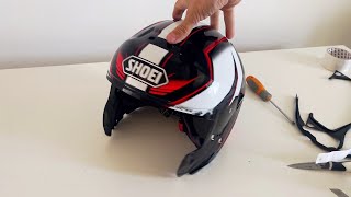 How to disassemble Shoei Neotec 3 helmet for painting [upl. by Cordalia]