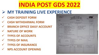 INDIA POST GDS MY TRAINING LIVE VIDEO 2022  FULL TRAINING EXPERIENCE  PCMWorld indiapostgds [upl. by Kristin]