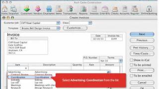 QuickBooks 2010 for Mac Creating an Invoice [upl. by Rodnas]