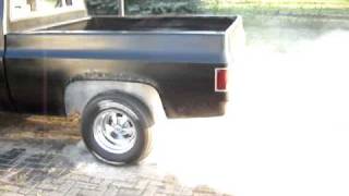 1973 chevy C10 454 Rat Rod Burnout [upl. by Yornek]