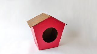 DIY Bird House with Cardboard  DIY Bird House Ideas  Cardboard Crafts  Dinesh Arts [upl. by Llevel27]