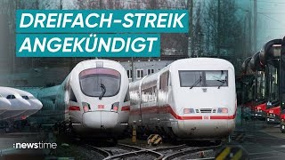 Tarifkonflikt eskaliert Bahn Nahverkehr und Lufthansa werden bestreikt [upl. by Nedyaj]