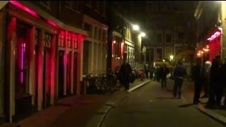 Amsterdams Red Light District  Bloedstraat Night time [upl. by Kcirreg]