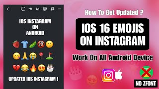 How To Update iOS Instagram  iOS Emojis On Instagram Android Without Zfont 😱 [upl. by Wolfgang]