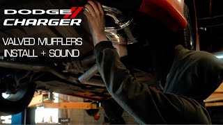 Dodge Charger GT Universal Muffler Install Cinematic  Sound [upl. by Ermine]