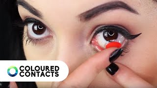 How To Put In Coloured Contacts  Using Lenses For Beginners with Lady Paradoxx [upl. by Assetan]