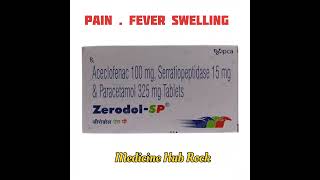 Zerodaol  SP Tablet Uses दर्द Pain zerodolsp medicinehubrock [upl. by Timothea]