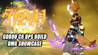 Gorou C6 DPS Build DMG Showcase  Open World amp Abyss Floor 12 Test  Genshin Impact [upl. by Ardnatal746]