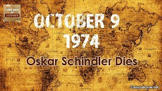 Oskar Schindler Dies October 9 1974  This Day in History [upl. by Glick288]