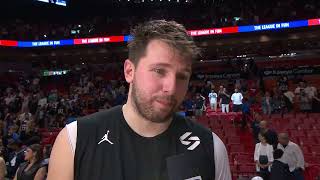 Luka Doncic Talks Kyrie amp Win vs Heat Postgame Interview 🎤 [upl. by Fionna]