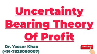 Uncertainty Bearing Theory Of Profit  Theory Of Profit  Profit  Economics  Microeconomics  CUET [upl. by Corso105]