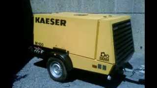 Portable air compressor KAESER M100 running condition [upl. by Everard]