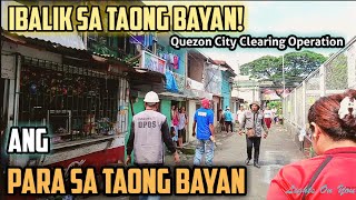 Quezon City Clearing Operation UPDATE  Binigyan ng 3 days na palugit sa pag giba ang mga residente [upl. by Yrol]