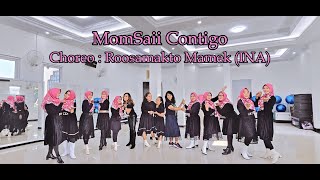 Momsaii Contigo  Line Dance  Improver  Lanata Line dance [upl. by Ivette]