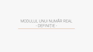 Modulul unui număr real – definiție Manual matematică clasa a VIIa [upl. by Edelstein]