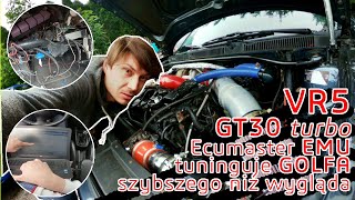 GOLF 4 VR5 turbo GT30 11B zaplątany w pajęczą sieć ecumaster EMU  radzioFLATOUT [upl. by Hairahcez]