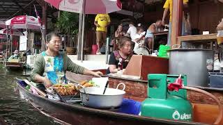 Damnoen Saduk Floating Market on Mae Klong river  Amphawa Thailand [upl. by Eirallih]