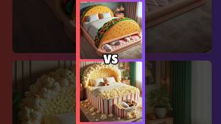 Sandwich vs Popcorn bed😋❤️lisalenaviralvideomakeuptrendingcuteshorts despacito [upl. by Jerol]