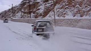 Toyota Tercel 4wd sliding on snow [upl. by Daniels662]