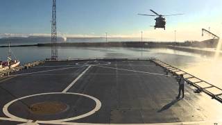 NH90 lands on HMNZS Canterbury for the first time [upl. by Ginnie]