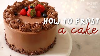 How To Frost A Cake Beginners tips for any frosting🎂 [upl. by Dranik]