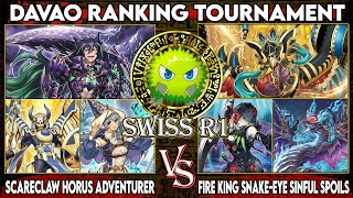 Scareclaw Horus Adventurer VS Fire King SnakeEye Sinful Spoils  Davao YUGIOH Ranking Tournament [upl. by Deloris]