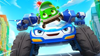 Police Car’s Little Fan  Police Cartoon  Monster Truck  Kids Songs  BabyBus [upl. by Uella]