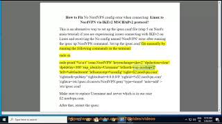 Fix No NordVPN config error when connecting Linux to NordVPN via IKEv2 MSCHAPv2 protocol [upl. by Annij]