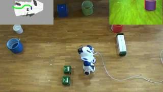 NAO robot learns to avoid obstacles [upl. by Duval64]