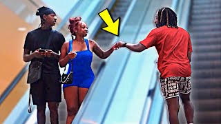 THE BEST ESCALATOR PRANKS 2024 COUPLES REACTIONS [upl. by Yanaton537]