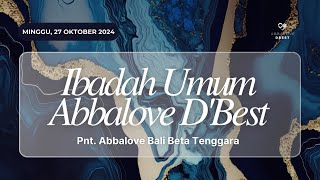 Ibadah Umum 27 Oktober 2024 Persembahan Hidup  Pnt Beta Tenggara [upl. by Alihs164]