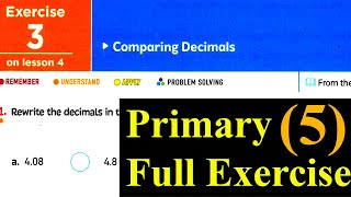 Solving Exercise 3 on Lesson 4 Comparing Decomposing Decimals  Grade 5 1st term [upl. by Kram]