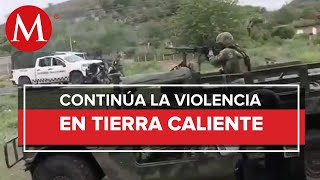 Elementos federales y criminales se enfrentaron en Aguililla Michoacán [upl. by Dnaletak]