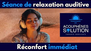 Acouphènes solution  Séance de relaxation auditive avec balayage bruit blanc [upl. by Lardner]