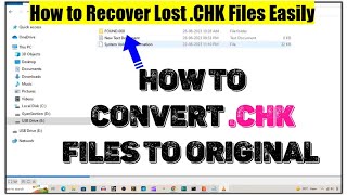 Fixed Found000 Problem In PenDrive How to Recover CHK Files Easily amp Convert into Original Format [upl. by Llydnek]