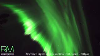 Electric Storm  Northern Lights in RealTime and then SlowMotion [upl. by Occir944]