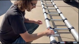 Cleaning a telescopic ladder [upl. by Lledrev]