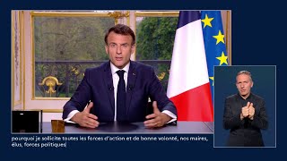 Allocution présidentielle  Emmanuel Macron se donne «100 jours» pour tourner la page des retraites [upl. by Yraccaz414]