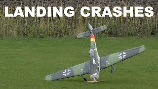 Landing crashes  FockeWulf Ta 152 scale RC warbird 2017 [upl. by Coffey]