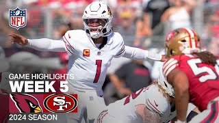 Arizona Cardinals vs San Francisco 49ers Game Highlights  NFL 2024 Season Week 5 [upl. by Horton]