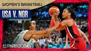 US women BREEZE into basketball semis with easy win over Nigeria  Paris Olympics  NBC Sports [upl. by Adanar632]