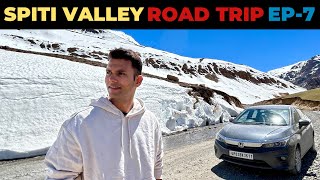 SPITI VALLEY Road Trip In Honda City 2024  Kaza To Losar Snow Drive  Most Dangerous Roads  EP 7 [upl. by Lust]