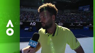 JoWilfried Tsonga on court interview  Australian Open 2018 [upl. by Arnuad376]