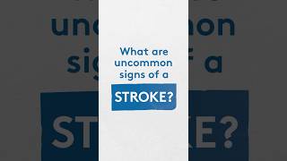 What are some uncommon signs and symptoms of a stroke [upl. by Neenaj968]