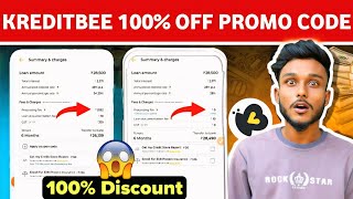 kreditbee promo code for processing fee October  kreditbee processing fee discount today [upl. by Aliahs]