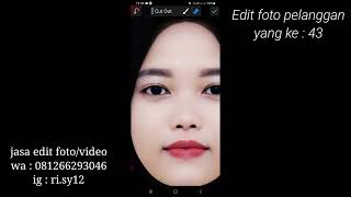 Cara edit foto muka yg tidak simetris di HP  tutorial editing picsay pro [upl. by Nere]