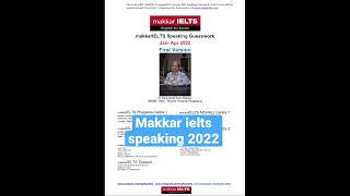 Makkar speaking PDF 2022 jan to April [upl. by Tabbie13]